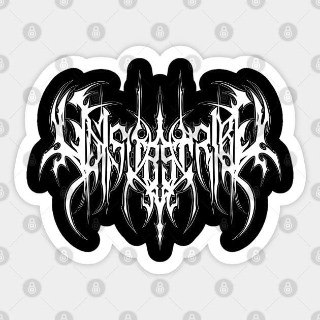 UNSUBSCRIBE - Death Metal Logo Sticker by Brootal Branding